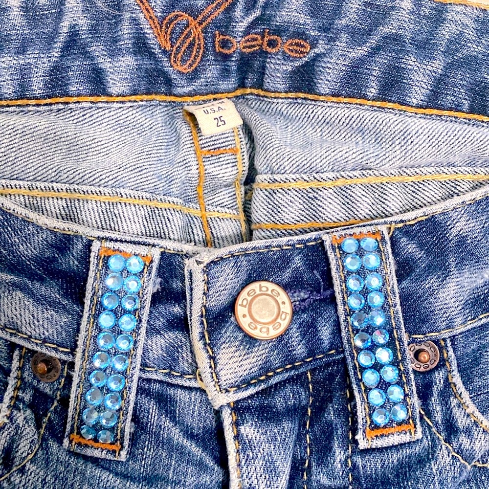 Bebe Denim Jean Like New Excellent Condition - Picture 8 of 13
